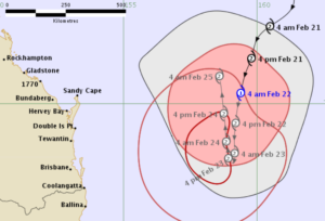 Tropical Cyclone Oma tracking map