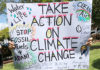 Climate change placard