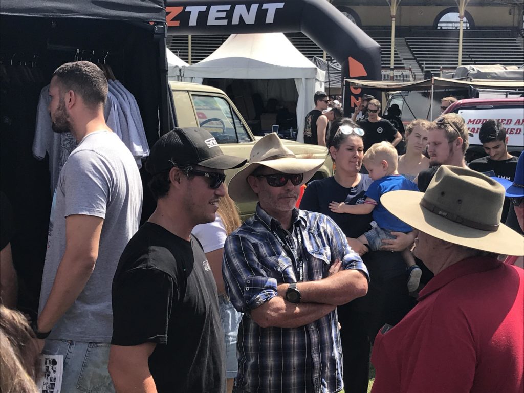 Shaun Whale & Graham Cahill from 4WD Action out with fans.