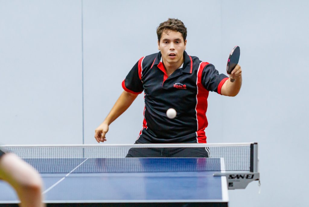 2019 Bundaberg Table Tennis Club men's open singles champion, Bruno Levis.
