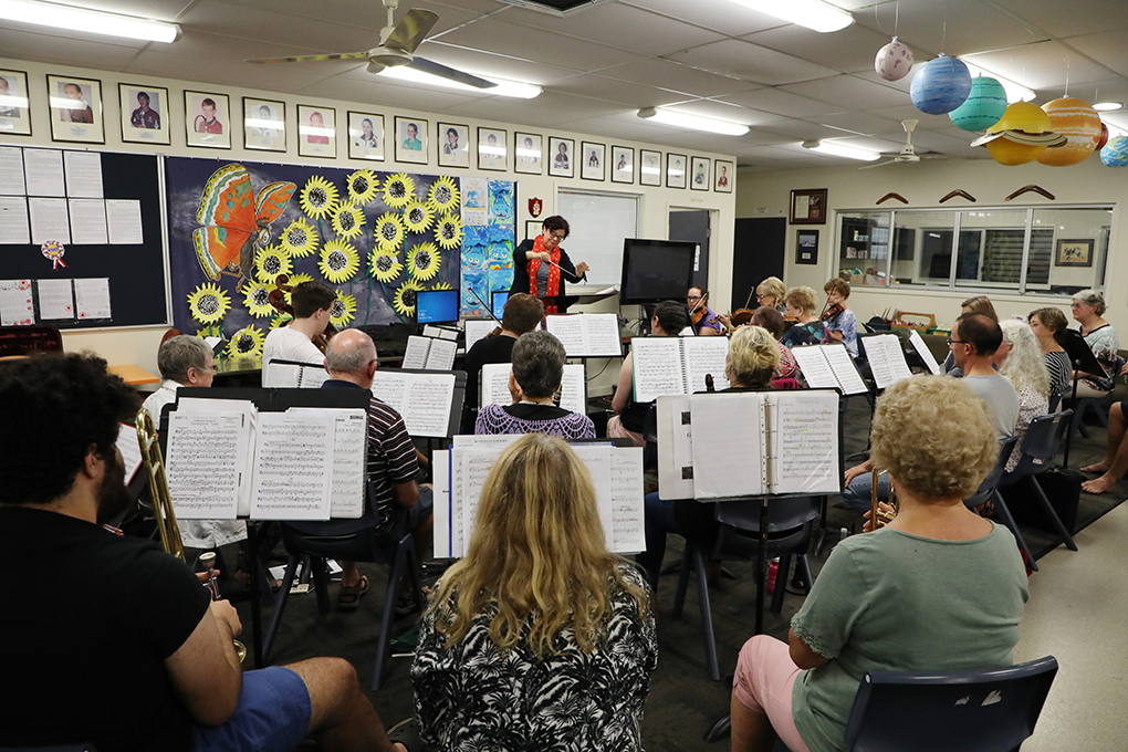 Bundaberg Symphony Orchestra rehearsing for their 30th anniversary concert.