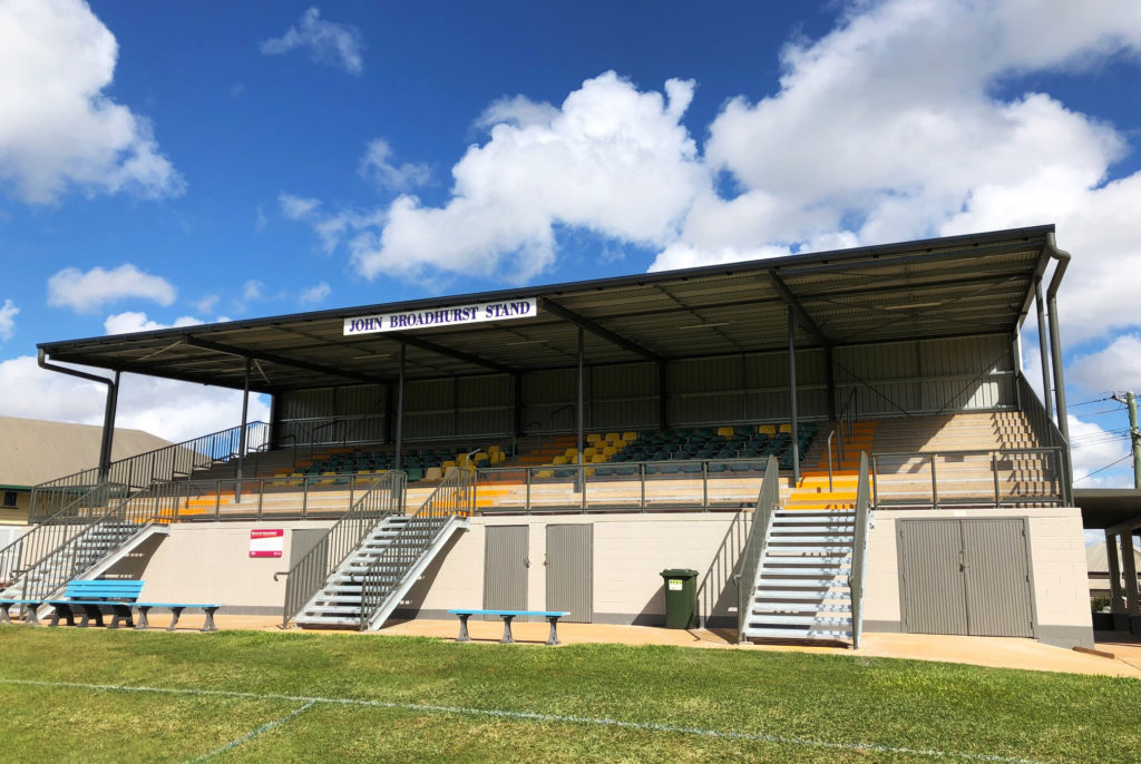 The grandstand at the showgrounds.