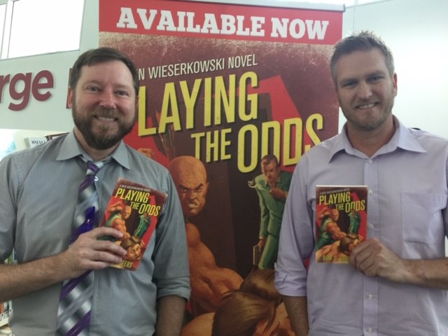 Dom Scheers and Stephen Harris from the Bundaberg Regional Library.