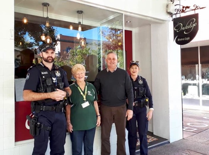 Coffee with a Cop was held at Indulge Cafe this week