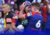 Kaufusi is backing Newcastle in Dragons v Knights round 10 clash following a strong performance by Kalyn Ponga and Mitchell Pearce in Magic Round. Source: Newcastle Knights Facebook