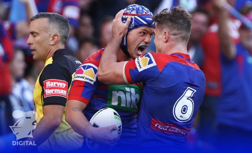 Kaufusi is backing Newcastle in the Dragons v Knights round 10 clash following a strong performance by Kalyn Ponga and Mitchell Pearce in Magic Round. Source: Newcastle Knights Facebook