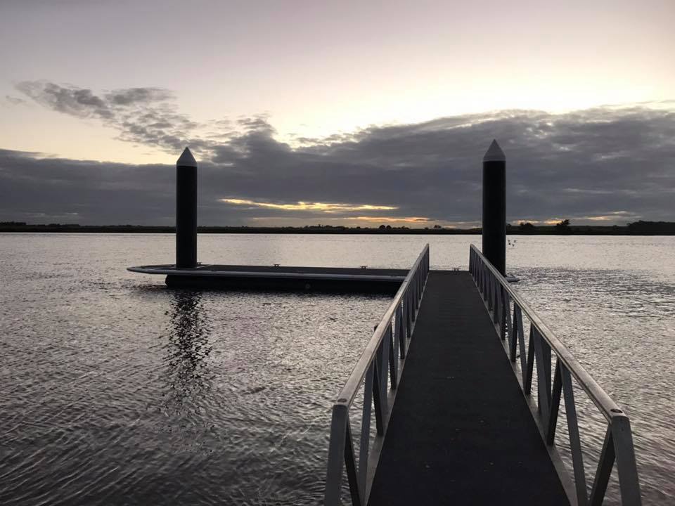 The new pontoon at the Bundaberg Sailing Club.