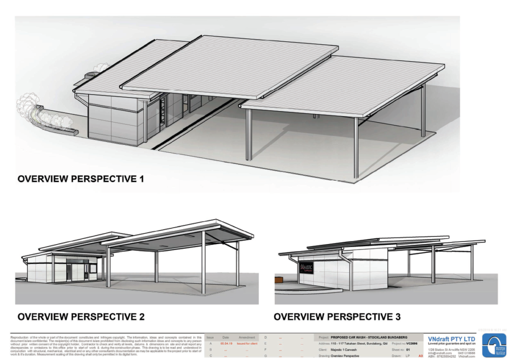 Artist impression of the proposed car wash facility within Stockland Bundaberg.