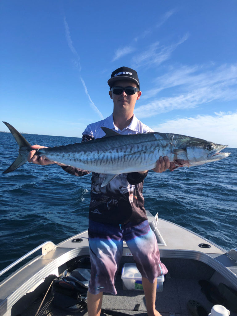 Mitch Beyer with a Spanish mackerel.