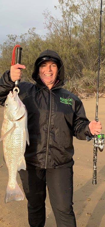 Emma Jane with an 80cm grunter.