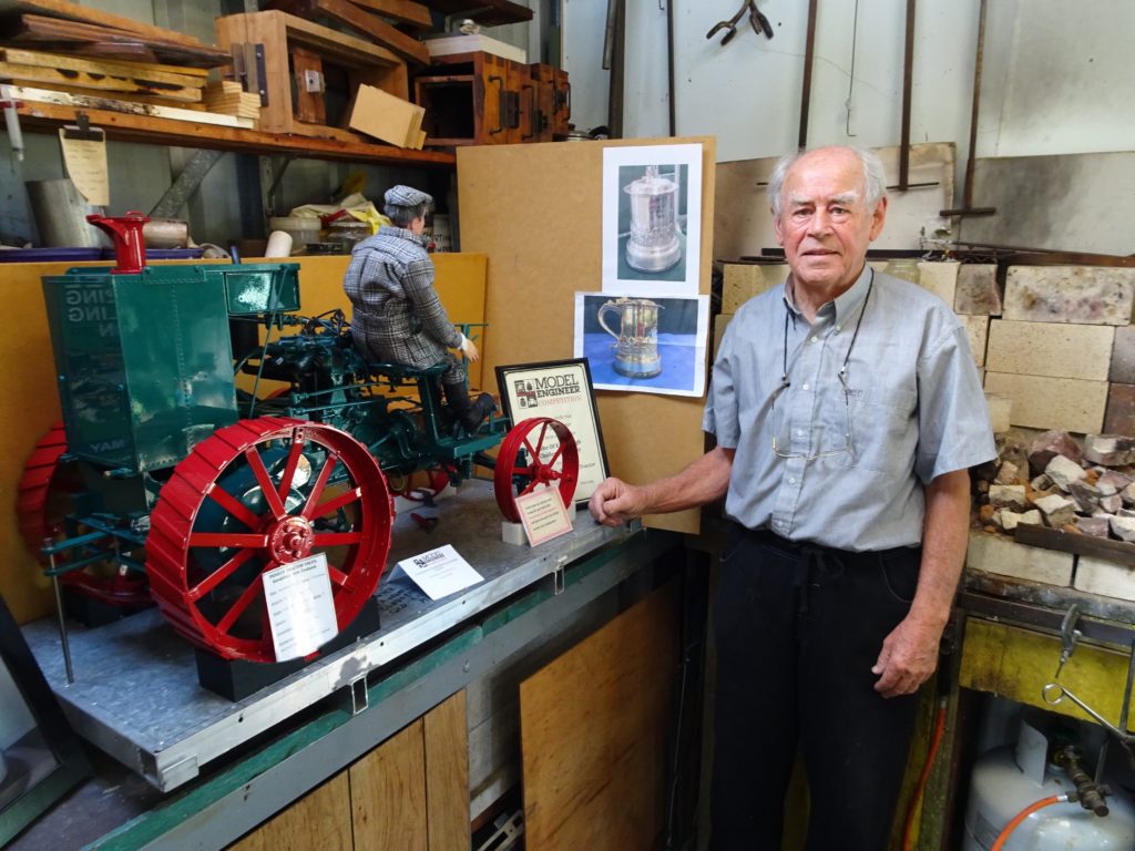 Retired school teacher George Punter invested 4000 hours over four years and travelled more than 16,000kms to take out this year’s Duke of Edinburgh Cup with his working scale model of a 1913 Saunderson and Mills F Universal tractor