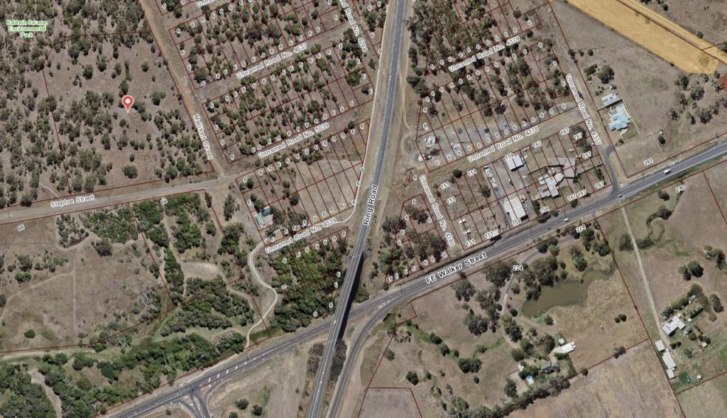 Construction waste sorting site at Steptoe Street, Bundaberg.