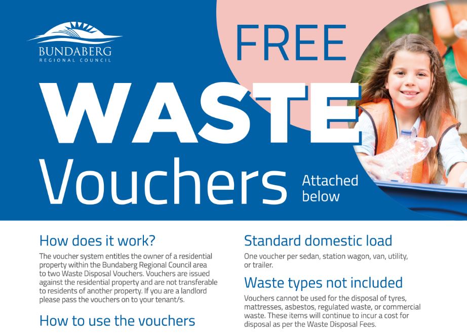 2019-2020 waste vouchers will be delivered with rate notices.