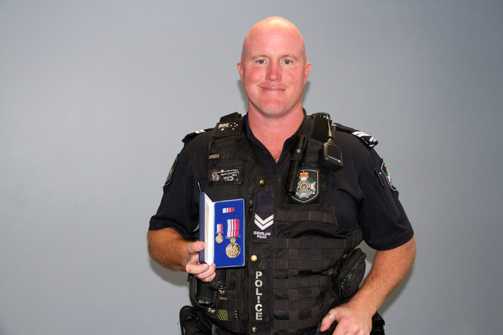 Acting Senior Constable Mick Gray was recognised at the Bundaberg Police awards.