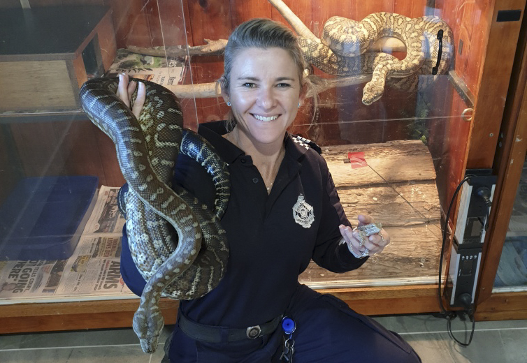 Acting Sergeant Tracy Graham shares her passion for snakes and forensics