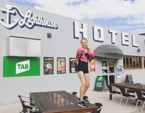 Lighthouse Hotel bar staff “Killer” Kiley Dean will put on the pink gloves at the 2019 Fred Brophy's Boxing Troupe at the Lighthouse Hotel.