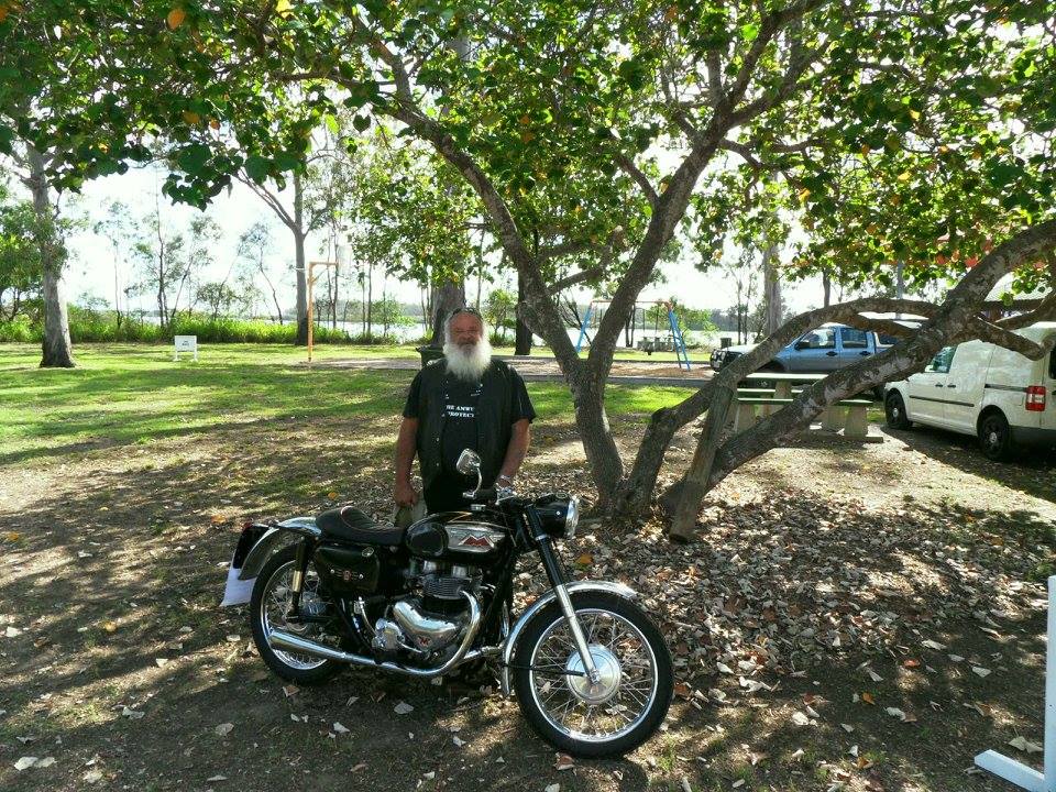 John Webb with his 1962 Matchless - Winner of Best British Motor Cycle at last year's Buxton Festival.