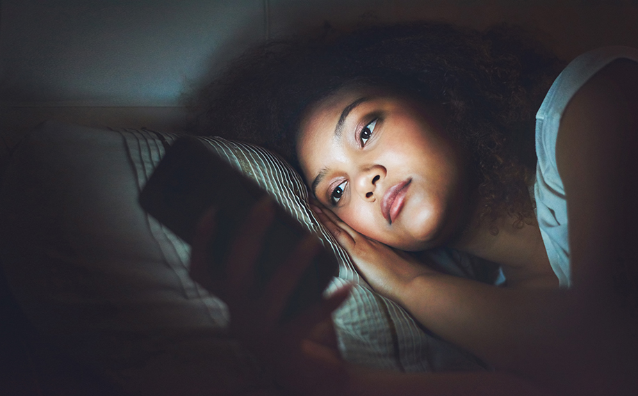 The light of your smart phone could be affecting the way you sleep at night.