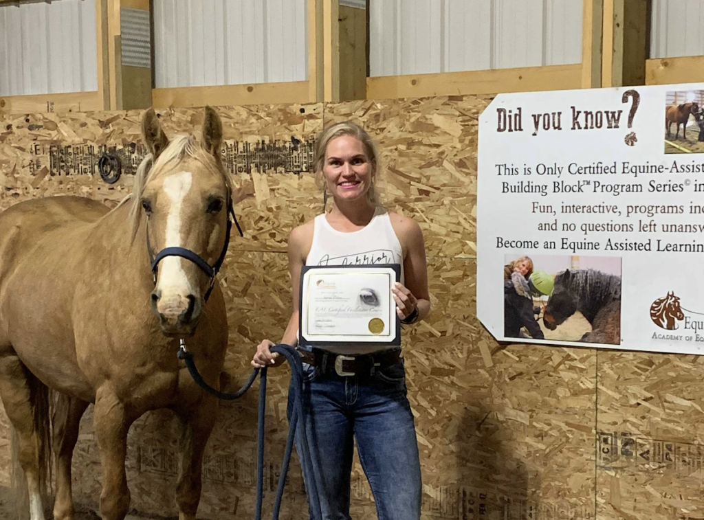 Sigrid Peters from Horse and Habit Change is offering Equine Assisted Learning.