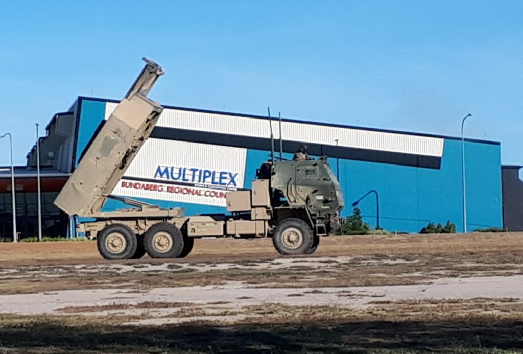 War Bundaberg: A simulated missile firing from the Bundaberg Multiplex.