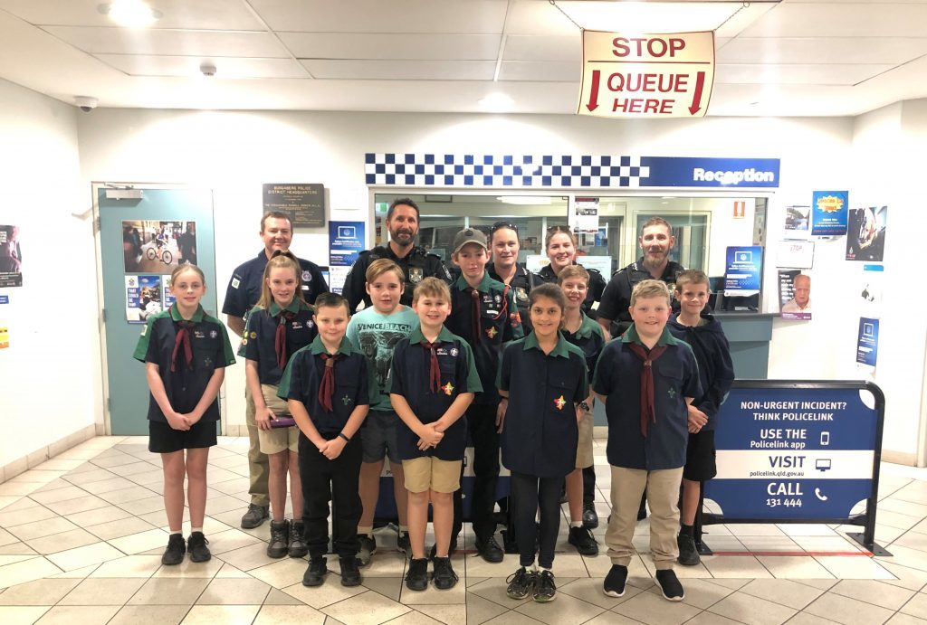 The Kepnock Scouts Group toured the Bundaberg Police Station this week. 
