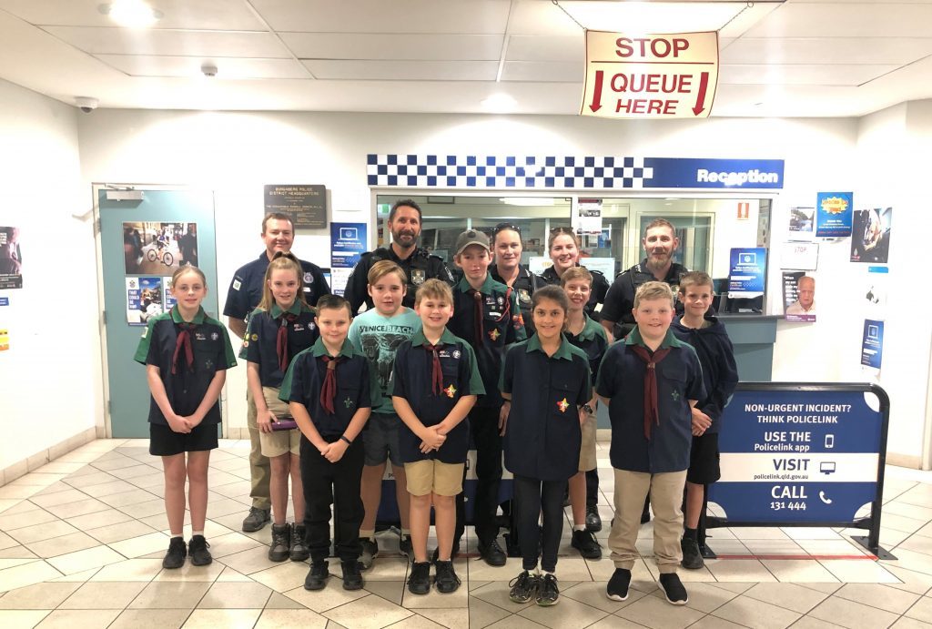 The Kepnock Scouts Group toured the Bundaberg Police Station this week.