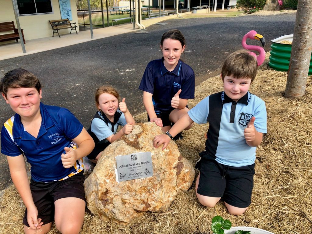 Burying a time capsule with the past 25 years of Cordalba State School history will be a part of the 125 year anniversary celebrations.