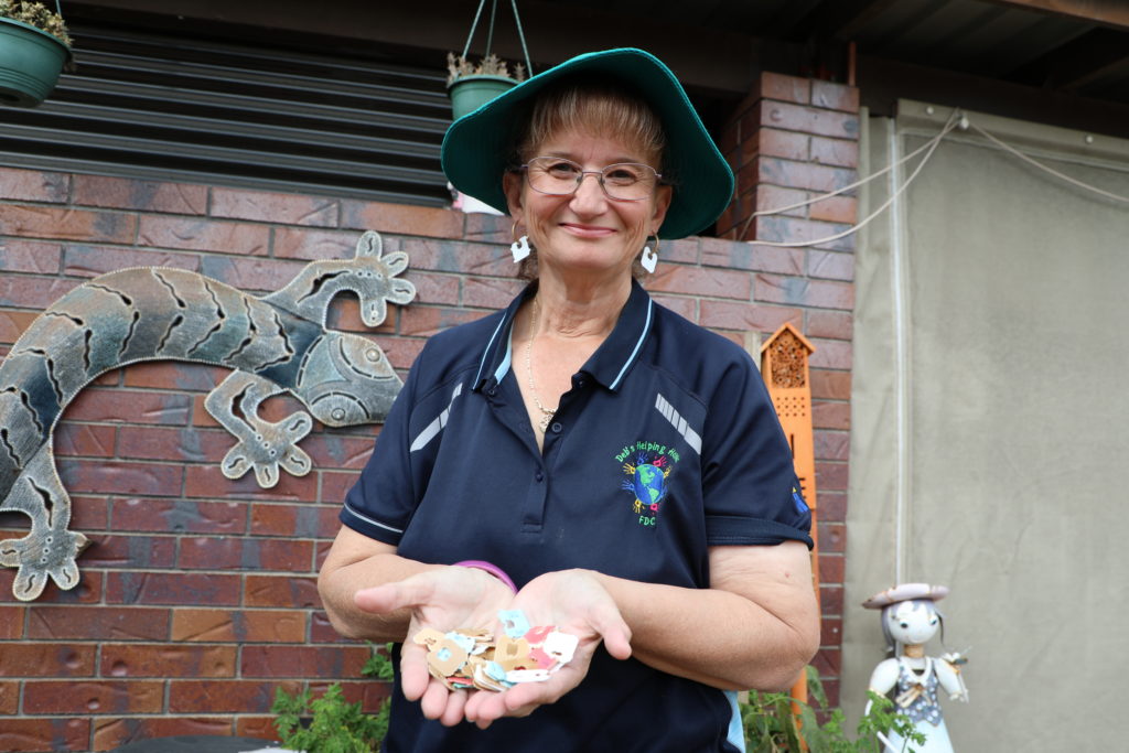 Debbie Knowles is collecting the humble little bread tags from around the Bundaberg Region to help disadvantaged people have access to wheelchairs in the initiative Bread Tags for Wheelchairs.