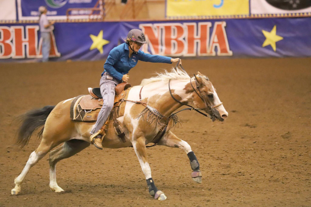 Teagan at the at the National Barrel Horse Association (NBHA) 2019 Youth World Championships.