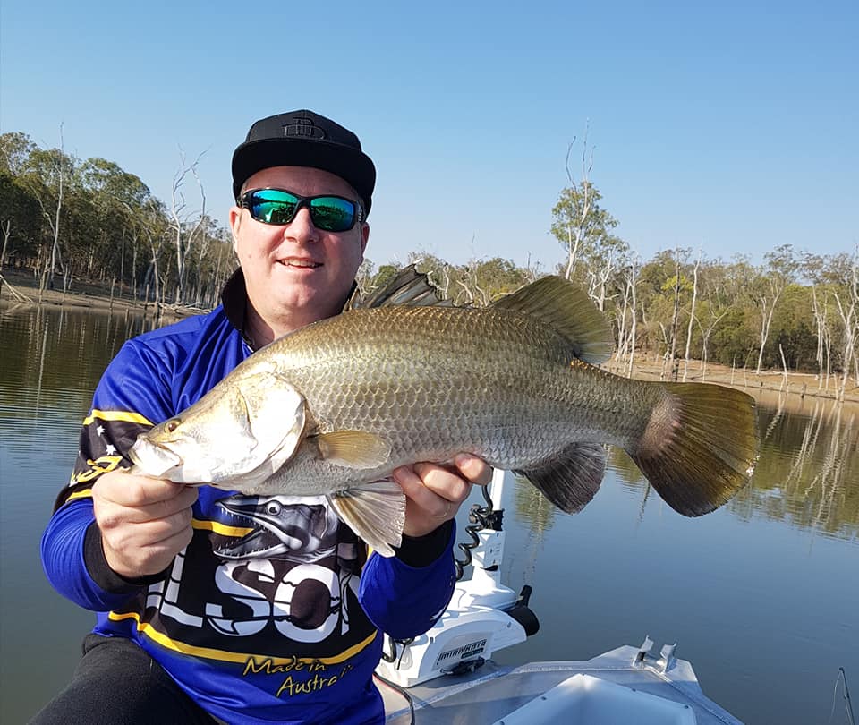 Tim Mulhall at Monduran with a barra.