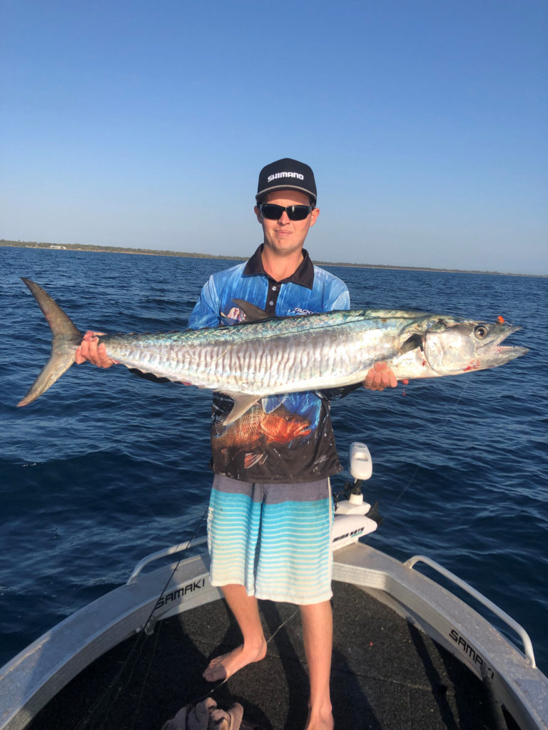 Mitch caught this Spanish mackeral inshore. 