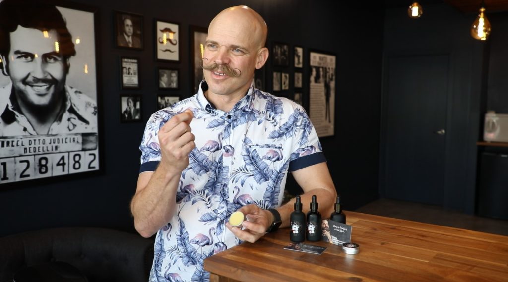 Stache wax: Lincoln Williams has created his own brand of beard oil and stache wax from his company called Lincoln's Moustache Company. 