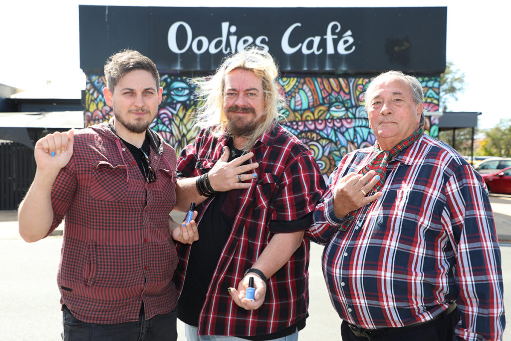 Adrian Brookes, Lester Lewis and Ken Venus are going blue for The Polished Man campaign.