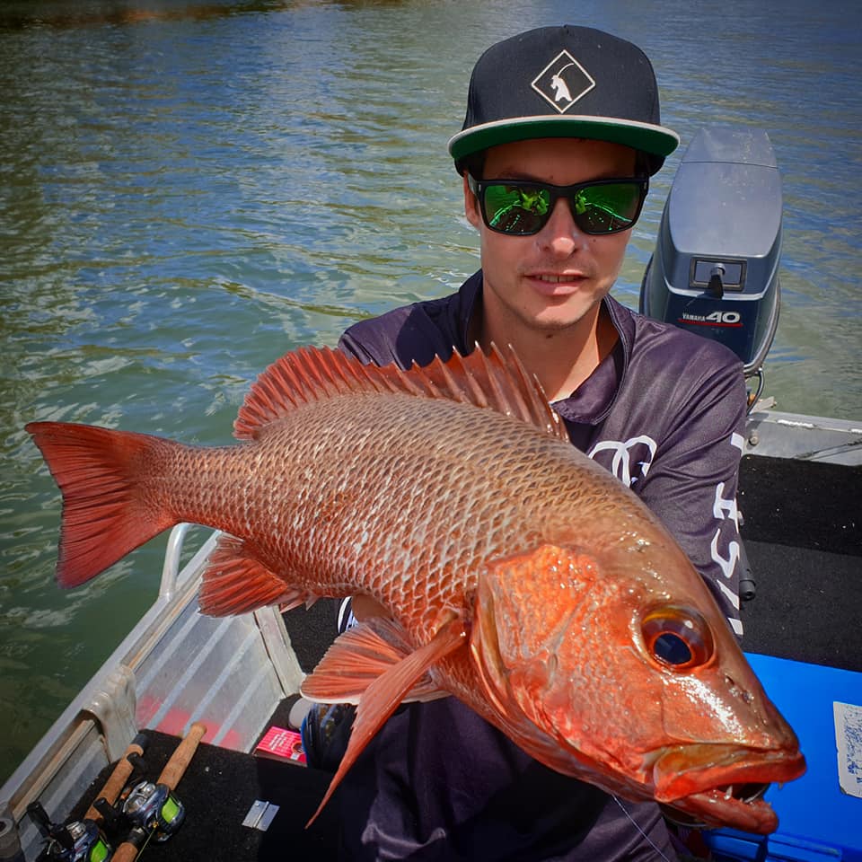 Nicholas Hamilton with a mangrove jack.