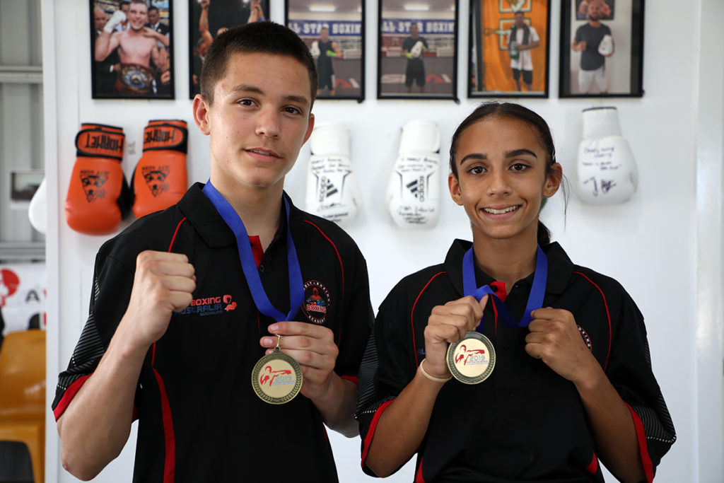 Tyrone "Tbone" Owen and Aaliyah Watson from Deadly Boxing Academy in Bundaberg recently won their Australian National titles.