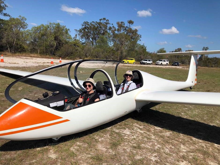 Bundaberg Gliding Club CQU students