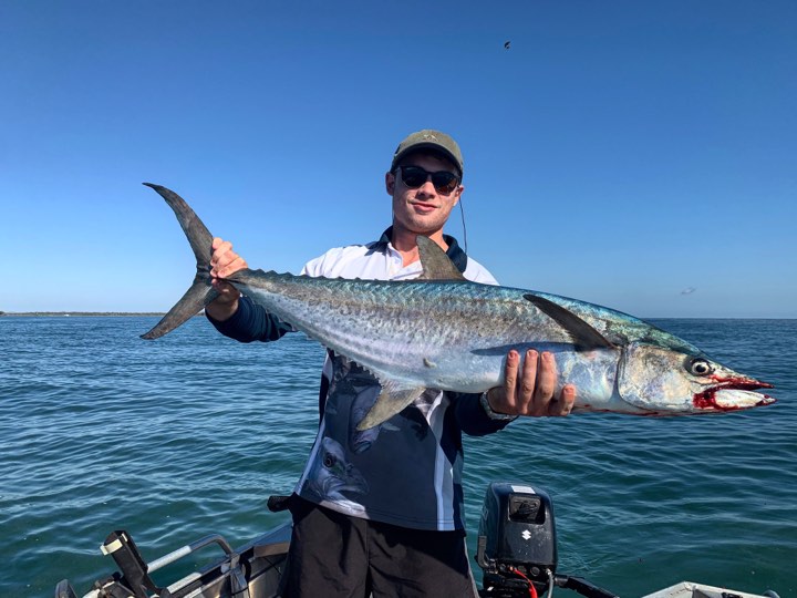 Jake Greentree with a Spanish Mackeral off Burnett Heads.