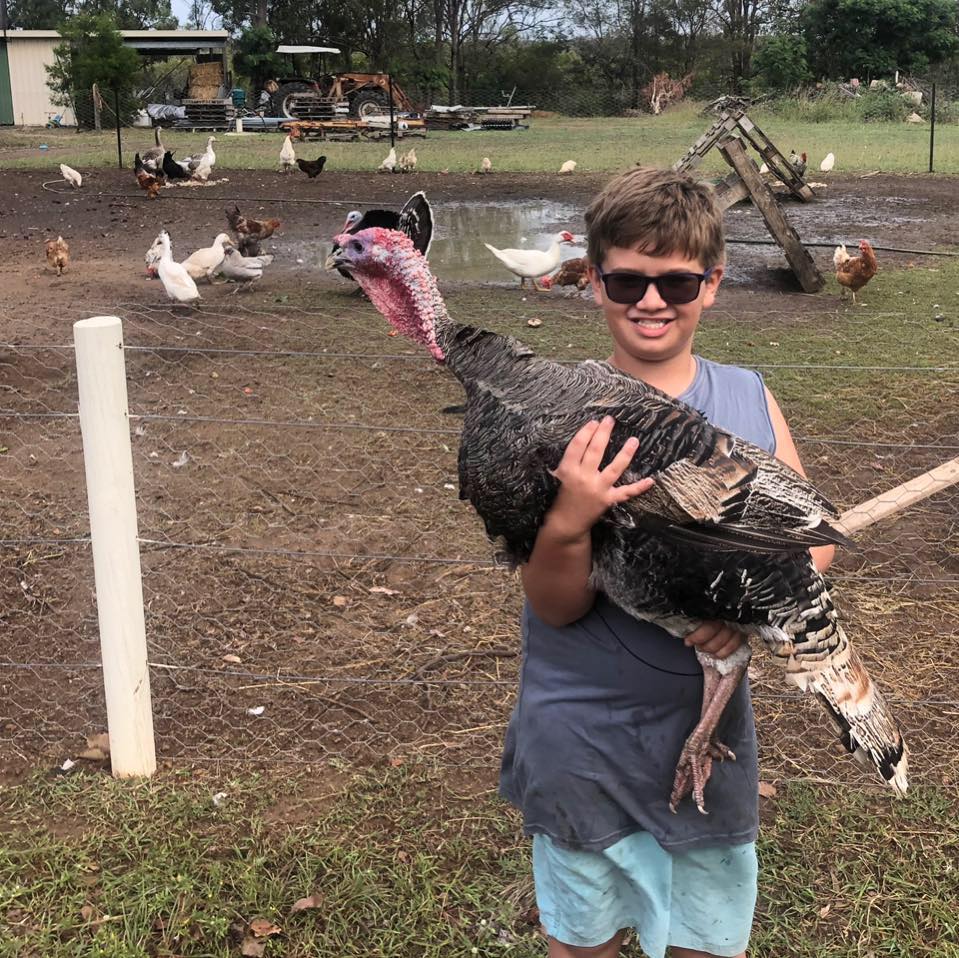 Blake Bickerton helps out at the family property.