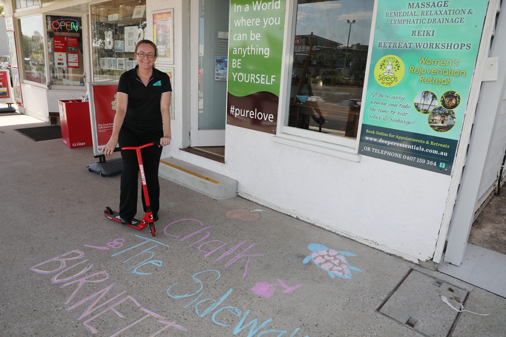 chalk the sidewalk