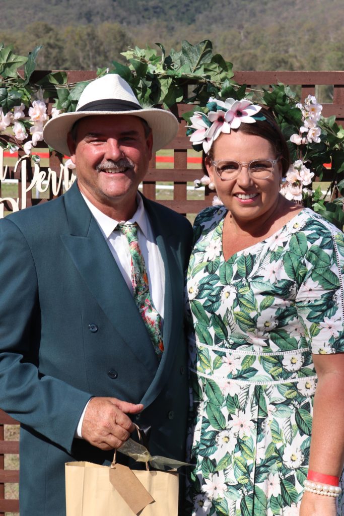 Brad Praed & Petrina Pashley taking out the Best Dressed Couple at the Mount Perry Races.