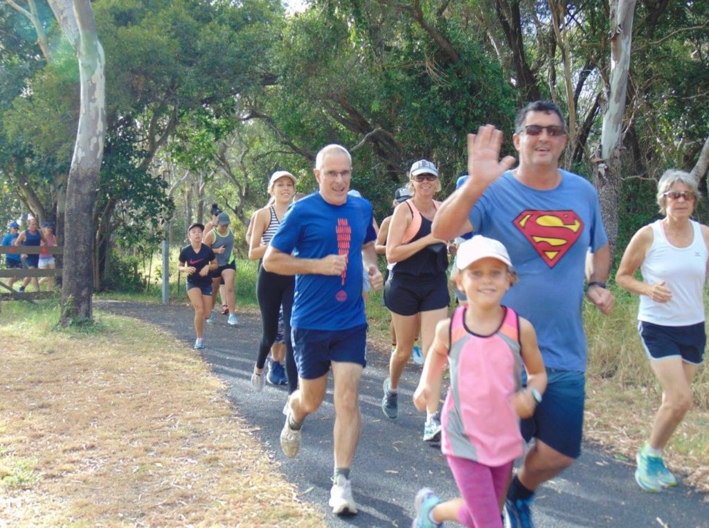 Runners at the first ever Bargara Parkrun event in 2018. 