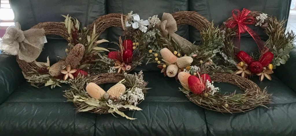 Completed wreaths