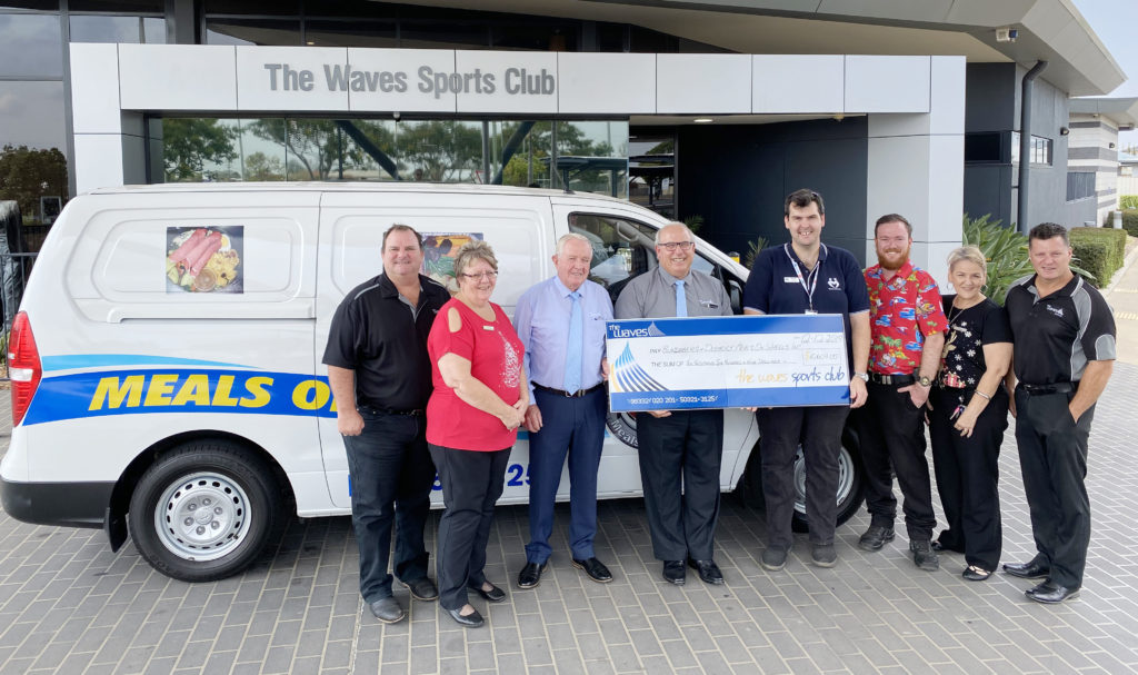Left to right: Rob Asnicar - The Waves' Treasurer, Karen Shillabeer - The Waves' Human Resources Officer &
Finance Assistant, Gary Black - The Waves' President, Tony Castro - The Waves' Secretary, Brendon Searle - Meals
on Wheels Service Manager, Brydon Beer - The Waves' Duty Manager, Kim Brocklehurst - The Waves' Finance Officer,
and Brendan Royall - The Waves' Chief Executive Officer.