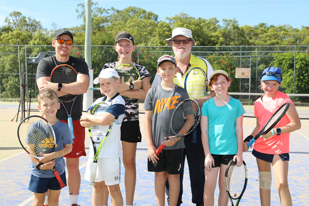 Murray Whitbread with his tennis students