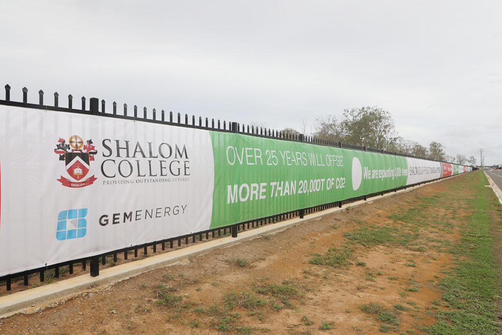 The Shalom College solar farm project has begun at the campus on Fitzgerald Street.