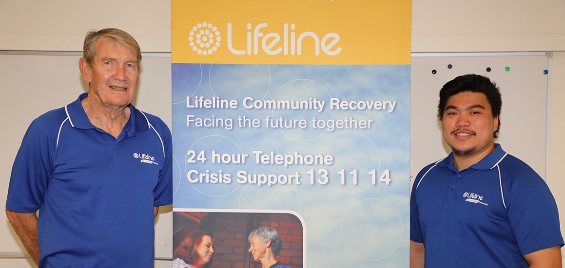 Bill Fisher and Ishrel Lequin at Lifeline