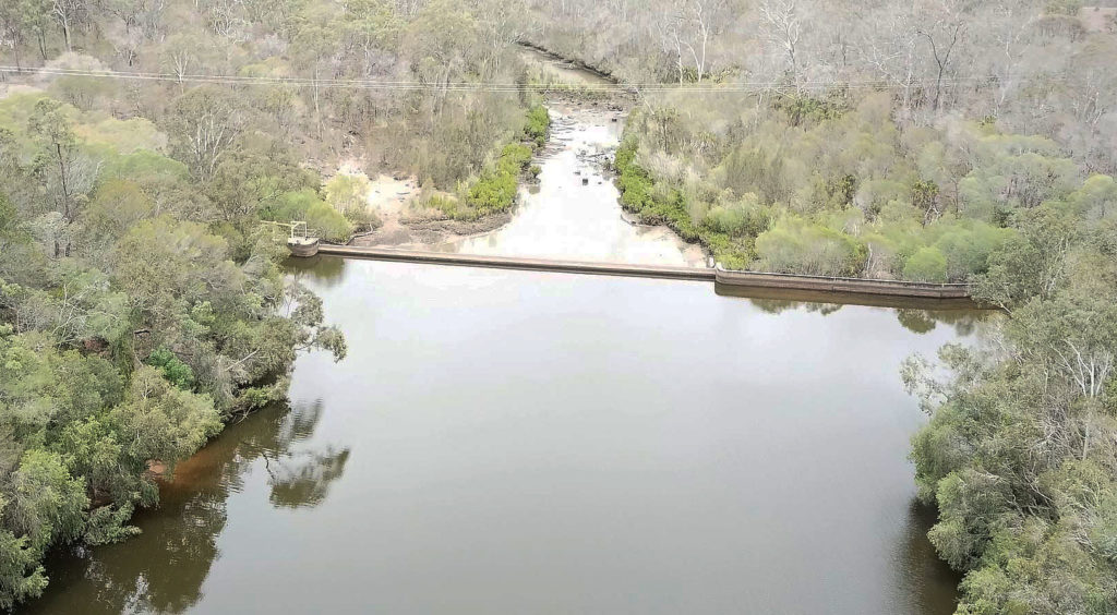 Gregory River Weir currently has a water capacity of 72%.