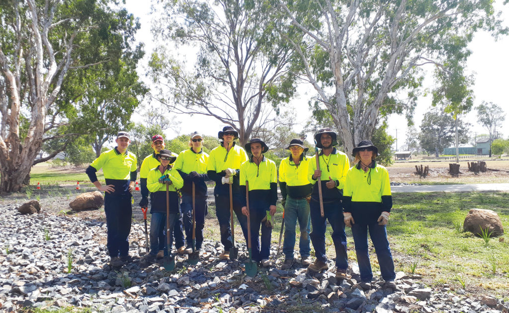 Trainees from Impact Community Services are assisting Council's Natural Areas team. 