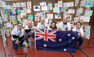Vignacourt’s Michel Trouillet (third from left) with other members of the “Walk for Australia” expressing their strong solidarity with Australia and the Bundaberg Region.