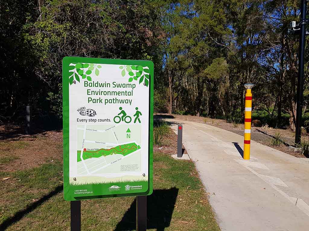 Baldwin Swamp Environmental Park pathway.